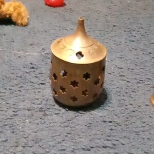 Gold Star Cutout Candle Holder